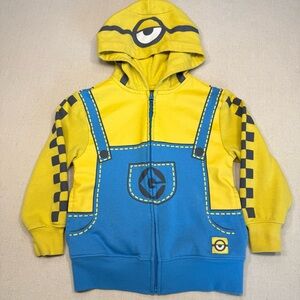 Despicable Me Minion Zip Up Hoodie - Size XS